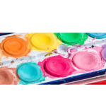 Palette d'aquarelle, joie des couleurs